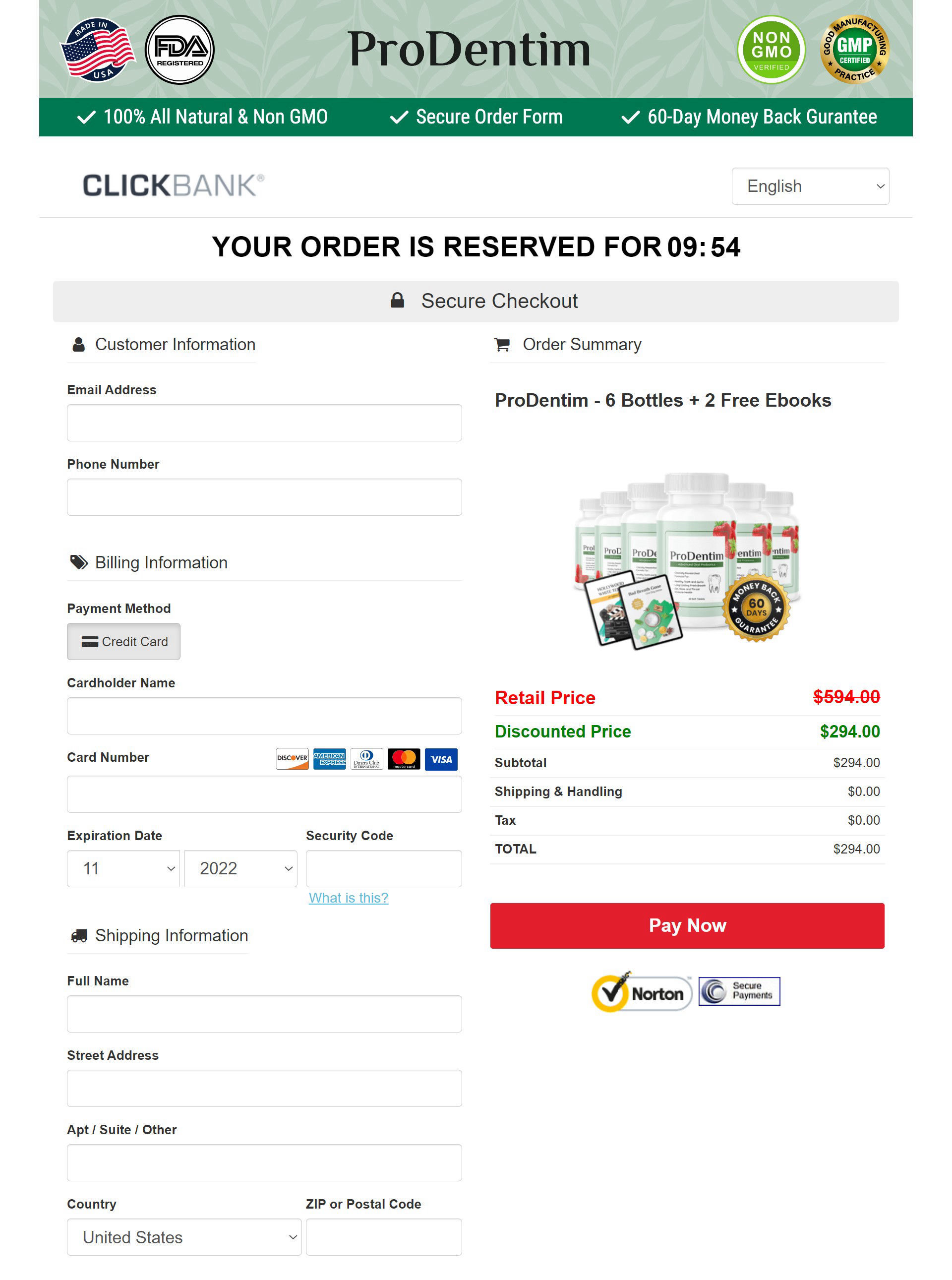 ProDentim secure ordering process